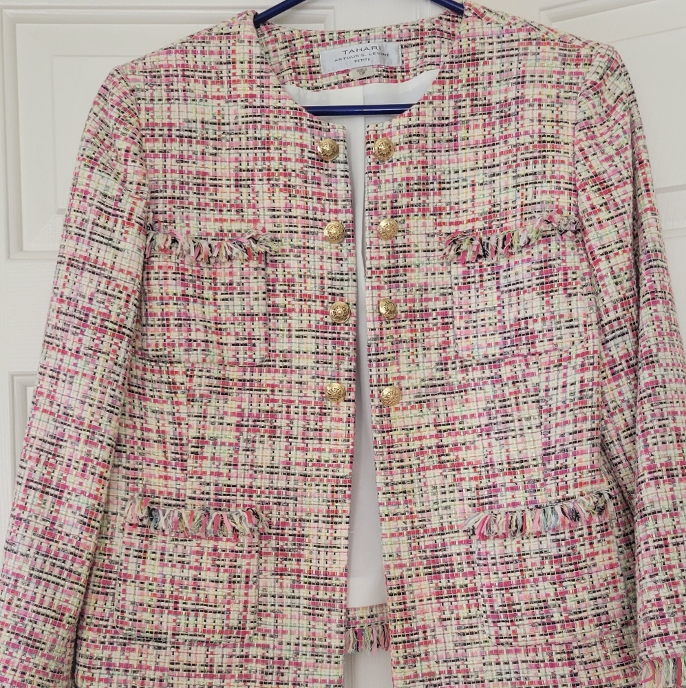 Tahari ASL Tweed Spring Lady Jacket